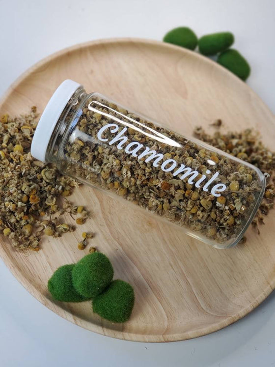 Chamomile Jar, 16oz, Witch Herbs, Witchcraft,  Apothecary Supplies,  Pagan, Wiccan, Altar Tools,  Spellwork, Baby Witch